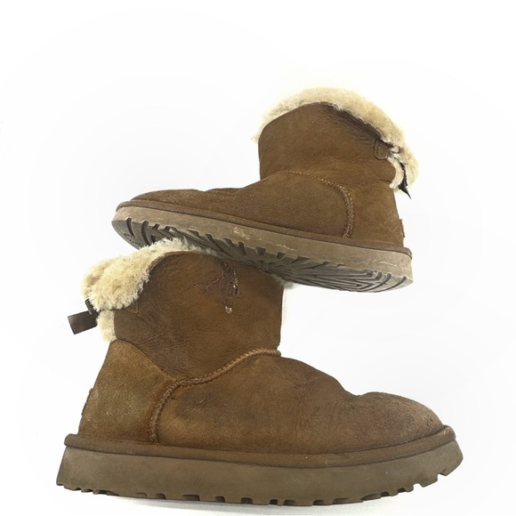 Ugg Mini Bailey Bow Boots Brown - Picture 4 of 10